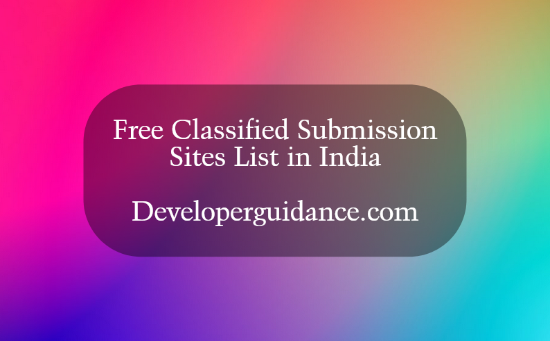 Free Classified Submission Sites List in India