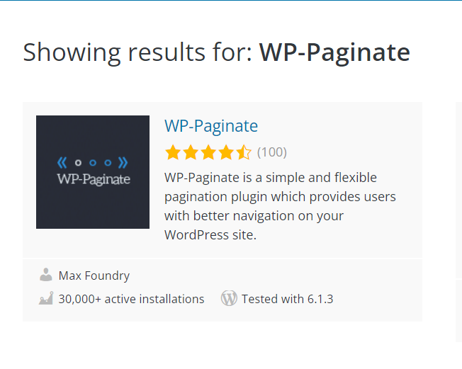 Download Wp-paginate for WordPress